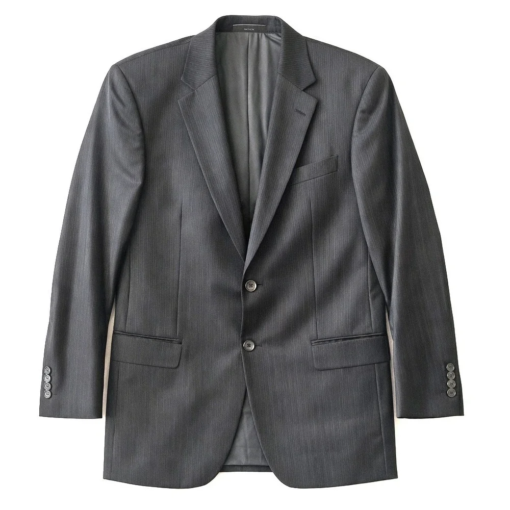 Hugo Boss Men's2-Pc‎ Suit Size 42R Wool Black Pinstripe Galilei|Sigma Style USA